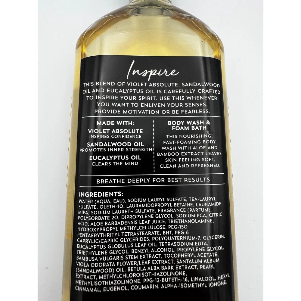 Discontinued Bath & Body Works Inspire Aromatherapy Foam Bath Violet Sandalwood